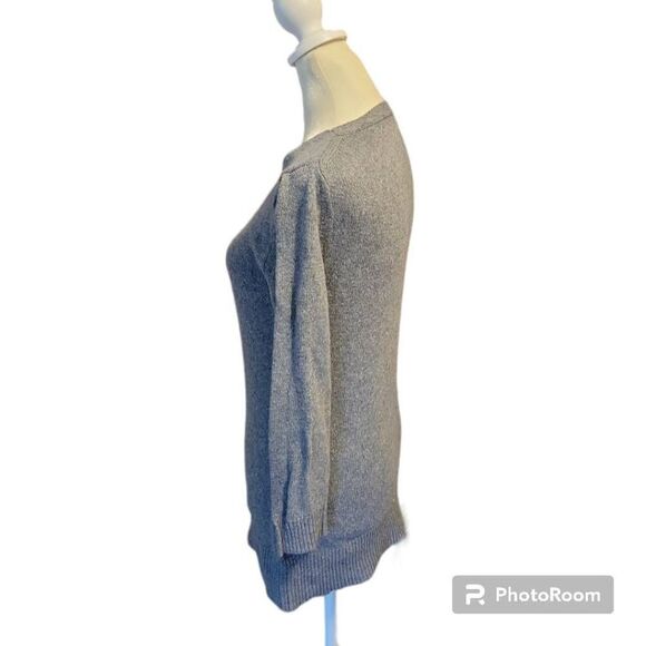 Banana Republic Grey Women's V-neck Sweater Size Small - Picture 4 of 6